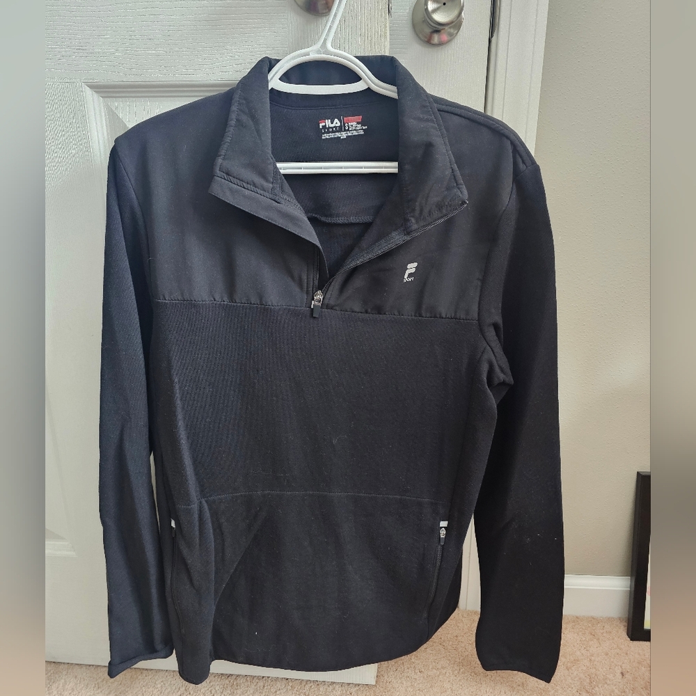 Fila Black 1/4 Zip Performance Pullover S